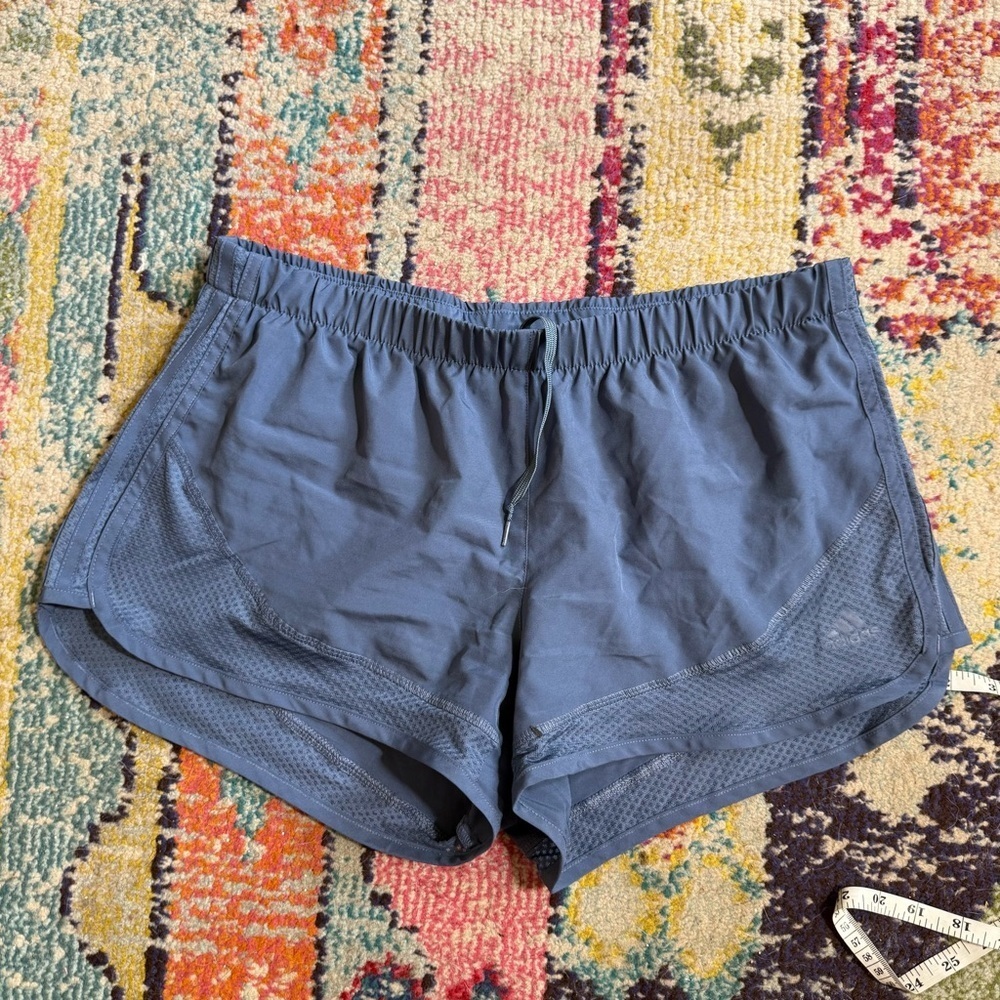 Adidas Women's Climalite Running Shorts Navy Blue Lined Loose Size M GUC